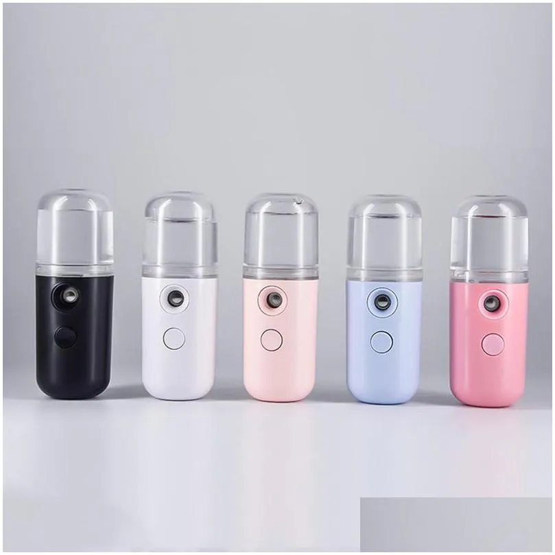 5 colors mini nano mist sprayer steam cleaners facial body nebulizer steamer moisturizing skin care tools 30ml face spray beauty instruments