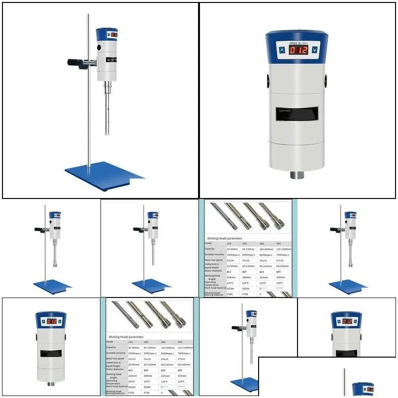 lab supplies digital display high speed laboratory dispersion homogenizer hine max 21000rpm working heads choose drop deliv zl home