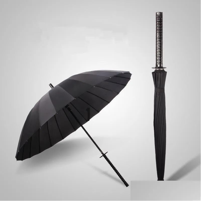 umbrellas creative man long handle samurai ninja sword umbrella japanese ninjalike large windproof sun rain straight auto open