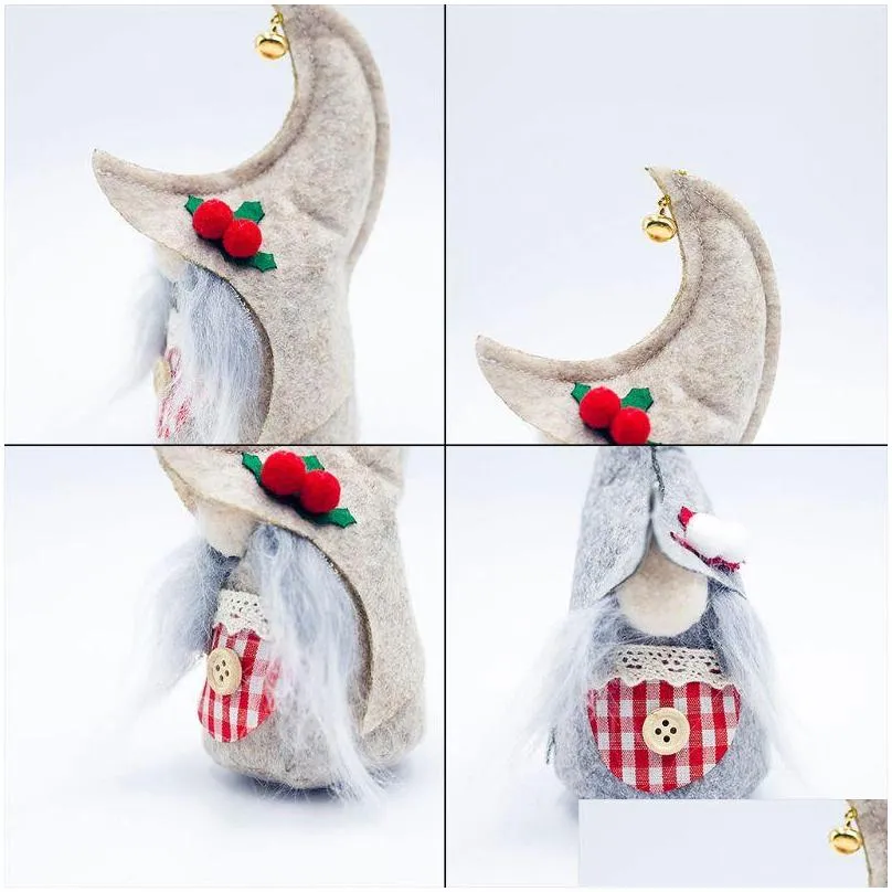 christmas decorations 4pcs/set tree decoration gnome tomte pendants hand craft doll hanging ornaments party favors gift m76d1