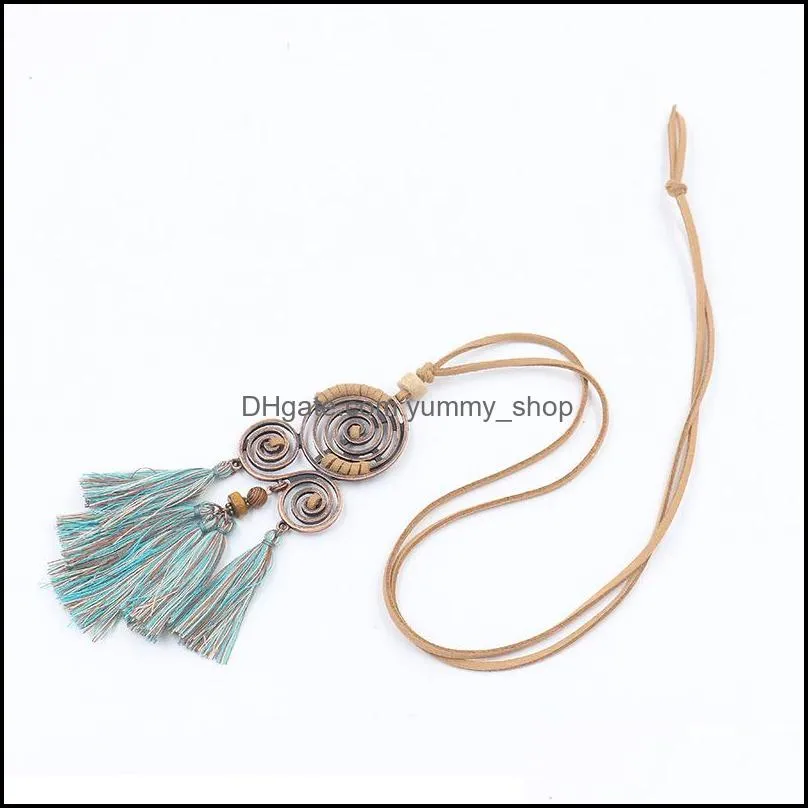 statement necklace long female tassel pendant necklaces for women bohemian pendants jewelry