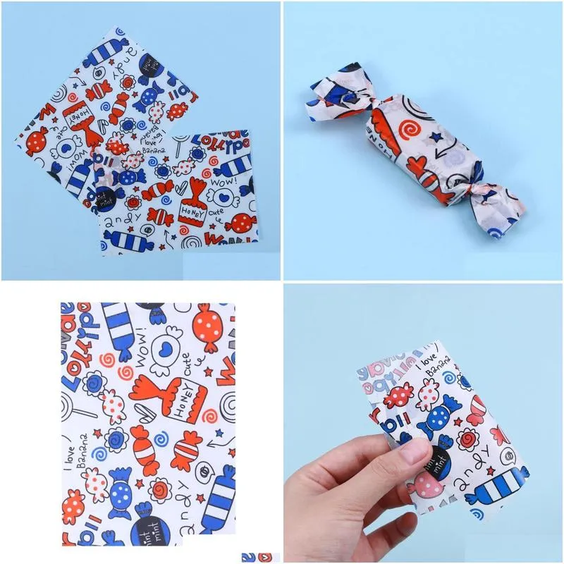 500pcs nougat sugar paper small  sweet wrapper sugar wrap gift oil pad paper for birthday party festival