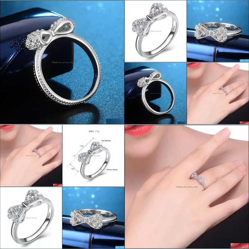 s925 sterling silver ring women fashion adjustable butterfly band rings wholesale