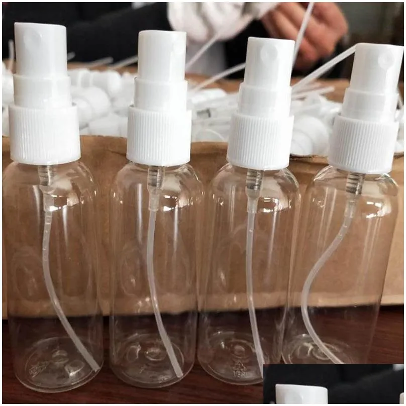 50ml pet empty plastic mist spray bottles cosmetic botella rellenable travel subbottle dispenser pump refillable cosmetics fine mist