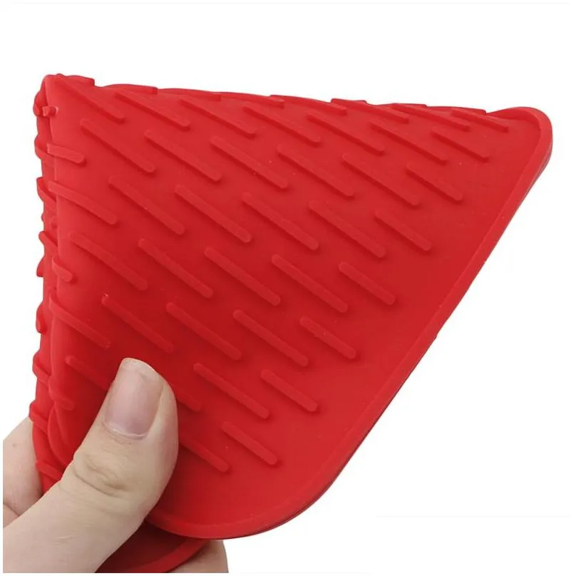 wholesale silicone holder kitchen mat heat nonslip resistant trivet tray pot straightener kitchen tool table decoration accessories