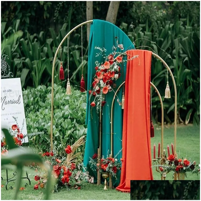 party decoration wrought iron screen wedding arch pipe nshaped flower stands metal props backdrop artificial decorations