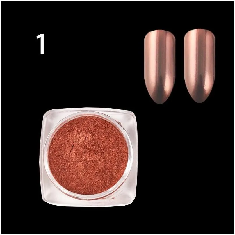 2g nail art glitter rose gold mermaid magic mirror powder ultra thin dust shiny nail pigment manicure uv gel diy decoration new