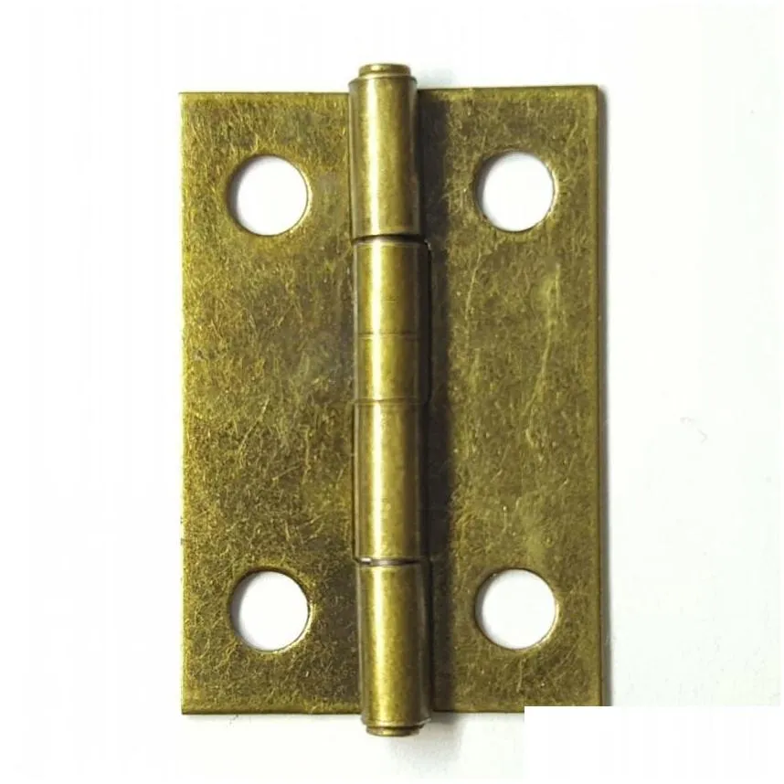 200pcs/lot 17x24mm 1 inch hinges brass / bronze optional wooden box parts small hinge iron flat hinge gift craft box decoration