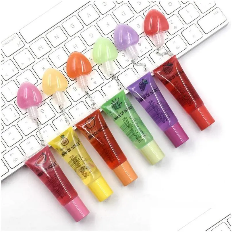 lip gloss tutti fruity scented glasting water fruit oil moisturizing plumper durable therapy repair dry lips