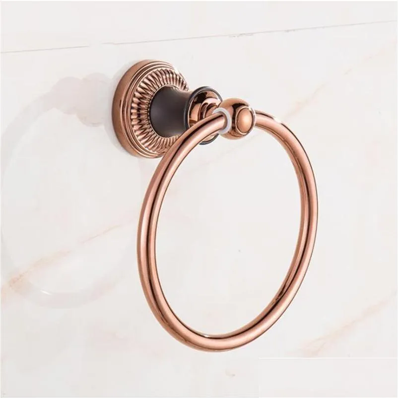 stainless steel rose gold/gold towel ring hanging round simple european bathroom accessories rings