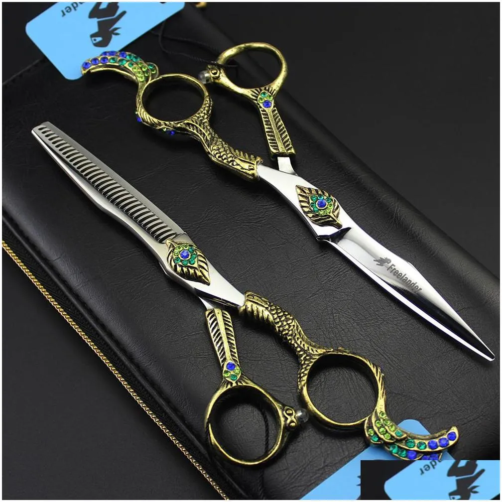 professional 6 inch f hairdressing scissors hair cutting scissors set barber shears high quality salon
