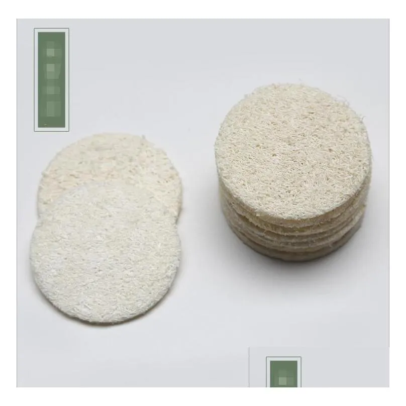 roud natural loofah pad face makeup remove exfoliating and dead skin bath shower loofah gd596