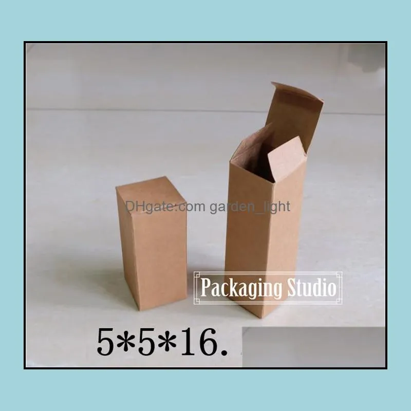  brown party gift cardboard box perfume bottle torch package kraft paper boxes 5x5x16.2cm