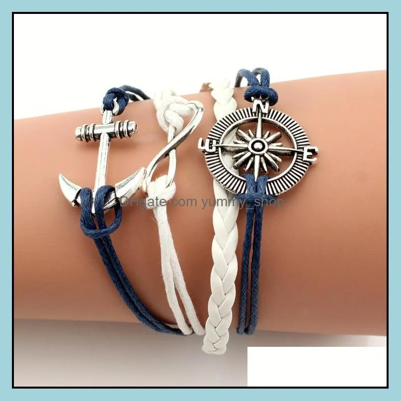 creative charm bracelets eight infinity friend love faith multilayer rope bracelet for lovers gifts