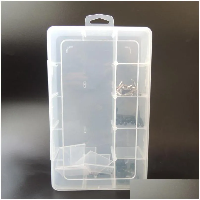 wholesaletransparent pp tool box electronic plastic parts toolbox casket smd smt container screw battery component storage case