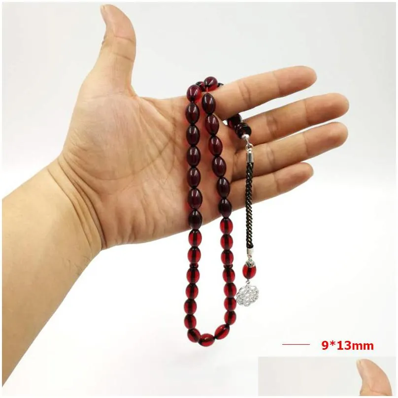 charm bracelets red resin tasbih muslim bracelet 33 bead rosary red bracelets beads tarbons islamic tespih arabic mens accessories