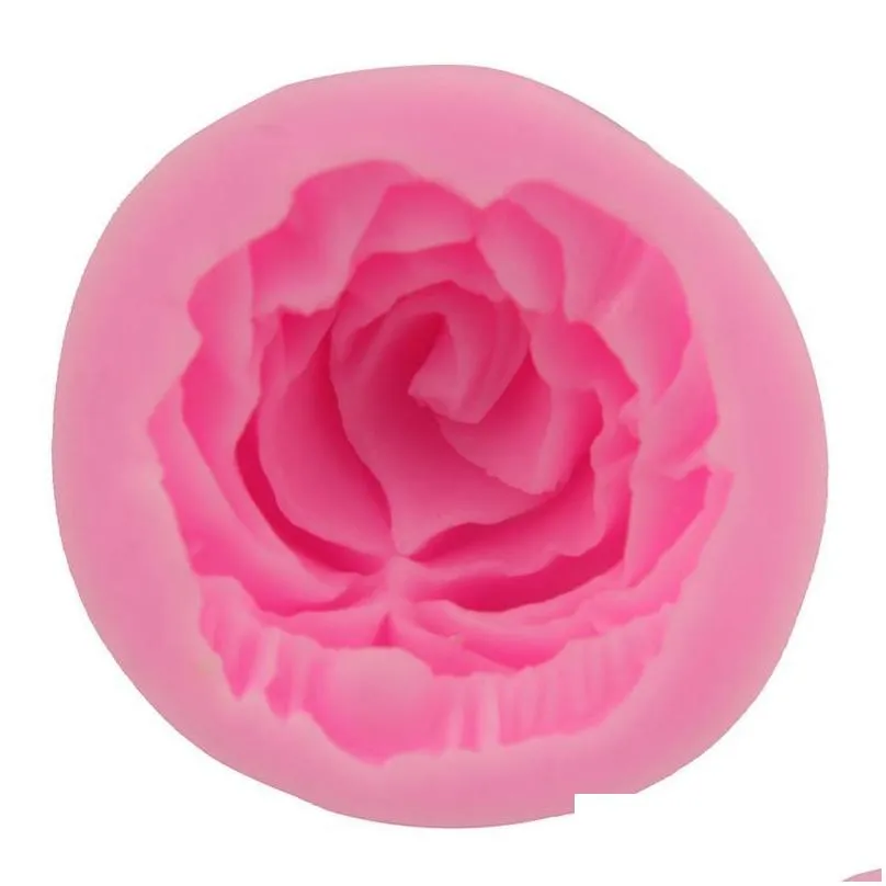 baking moulds 3d cake mold cupcake flower bloom rose shape silicone fondant soap jelly candy chocolate decoration tool