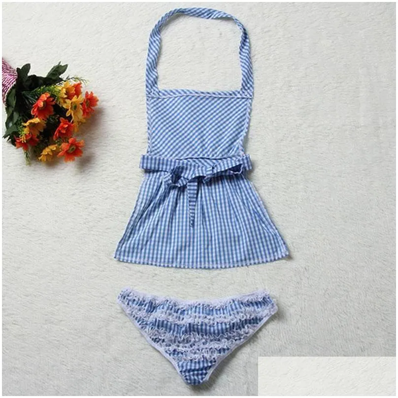 aprons 1 set home couples cosplay maid sexy apron super short lolia dress kitchen night club bar female women costume suit