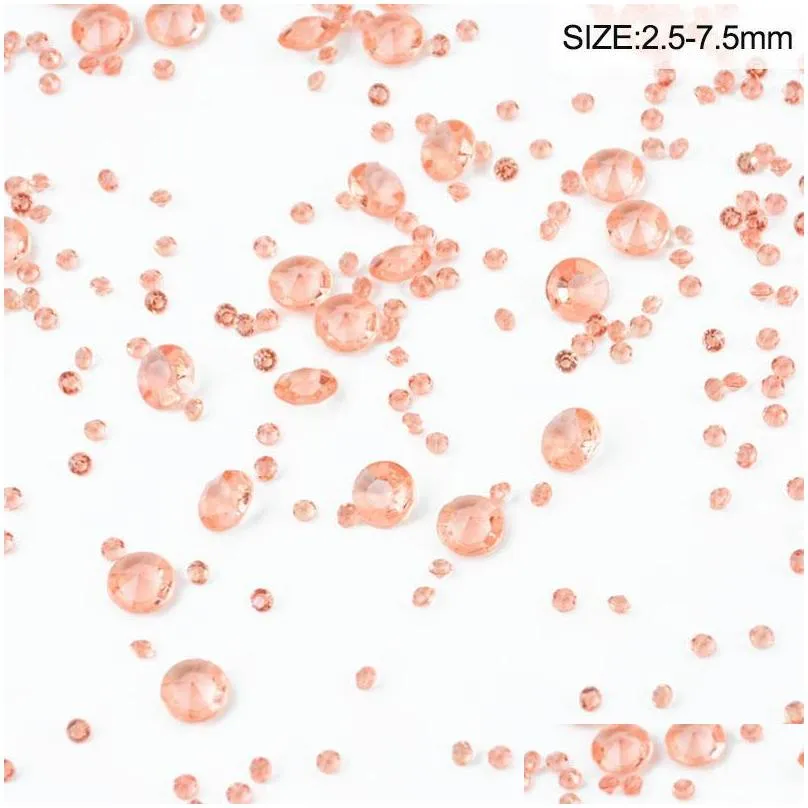 party decoration 4000pcs/pack confetti wedding decor acrylic crystals supplies celebration 2.57.5mm tiny diamond table scatter