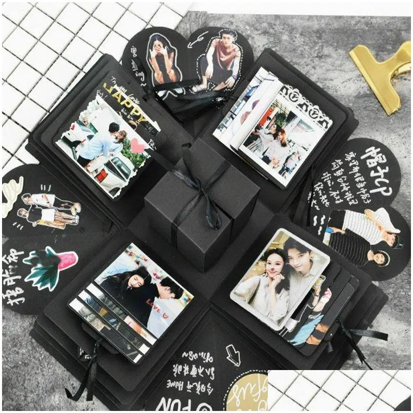 our warm diy surprise love explosion box gift explosion for anniversary scrapbook diy memory scrapbook p o birthday gift