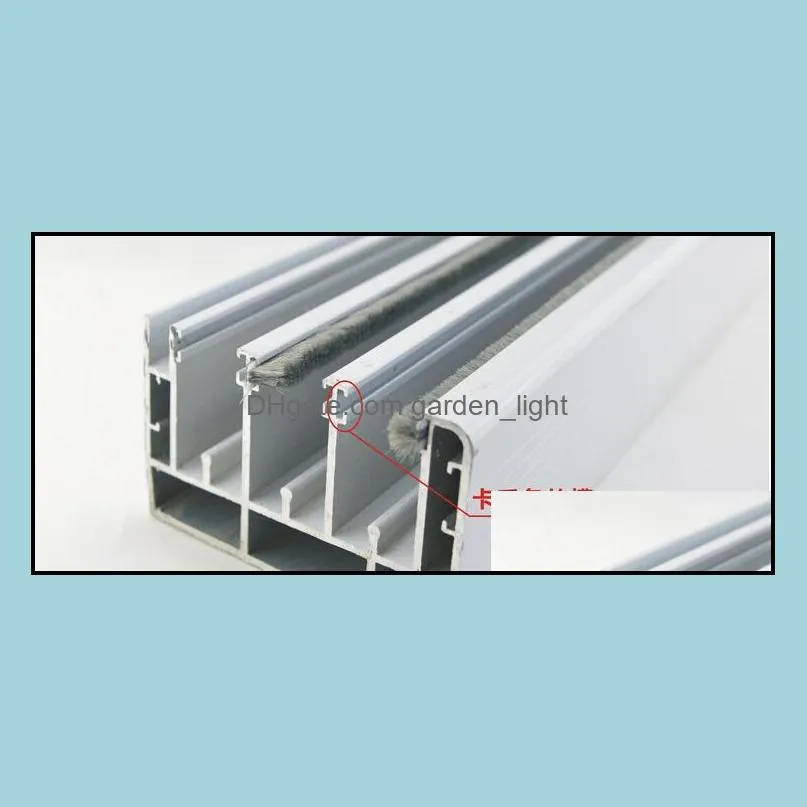 6mm x 6mm aluminum sliding door window brush seal dustproof strip weatherstripping draught excluder