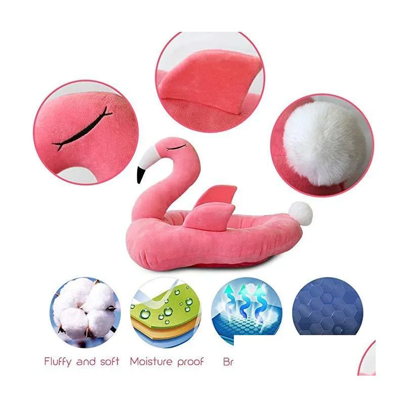 adorable flamingo shaped 2 color pet cat bed house lovely kittens bed for small dog pets