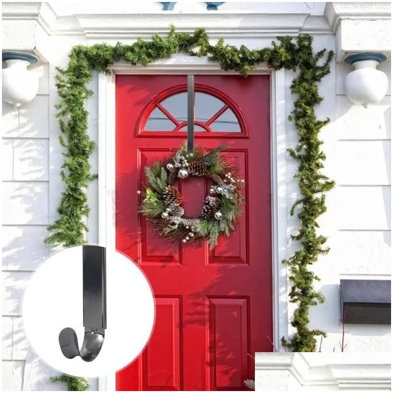 christmas household adjustable door hanger retractable wreath storage hook1