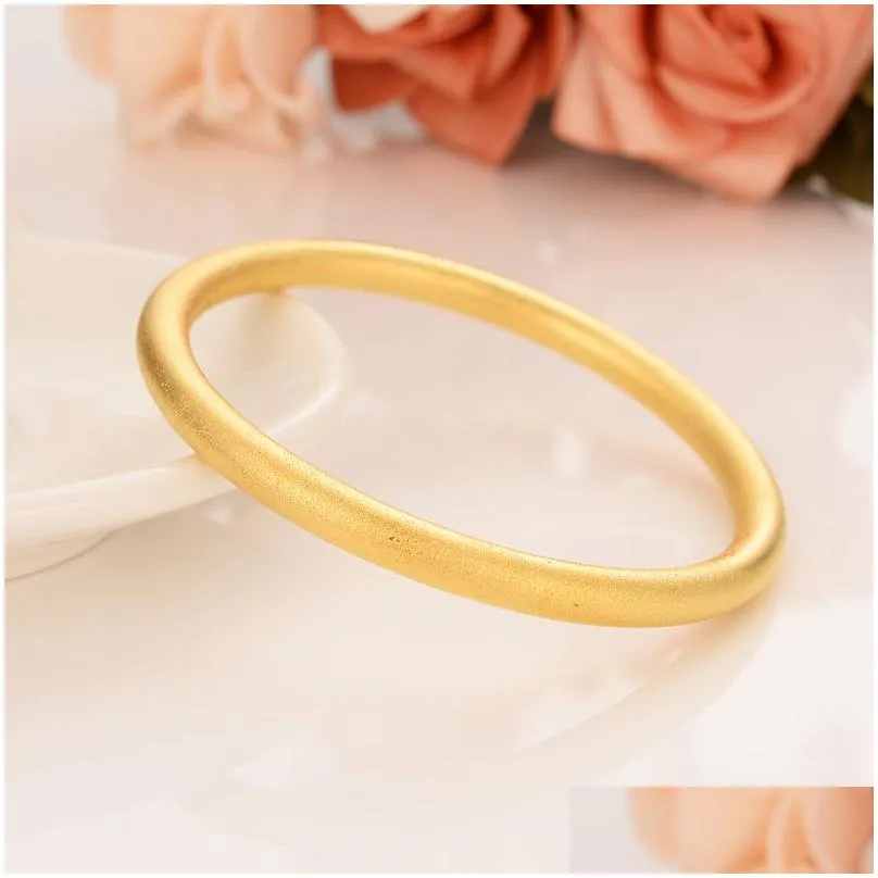 charm bracelets 24k 65mm gold dubai bangle bracelet africa arab items 4 pieces assemble wholesale fashion dubai abrasive blasting bangle jewelry