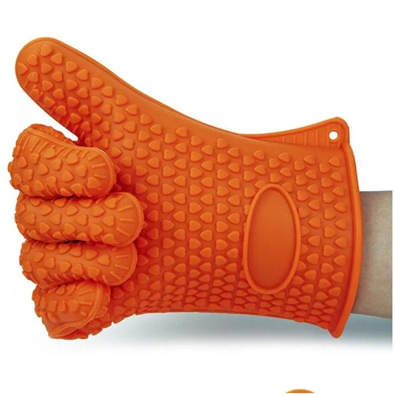 silicone organizer insulated heat gloves microwave oven gloves plate clip antiscald thicken mitt kitchen tools