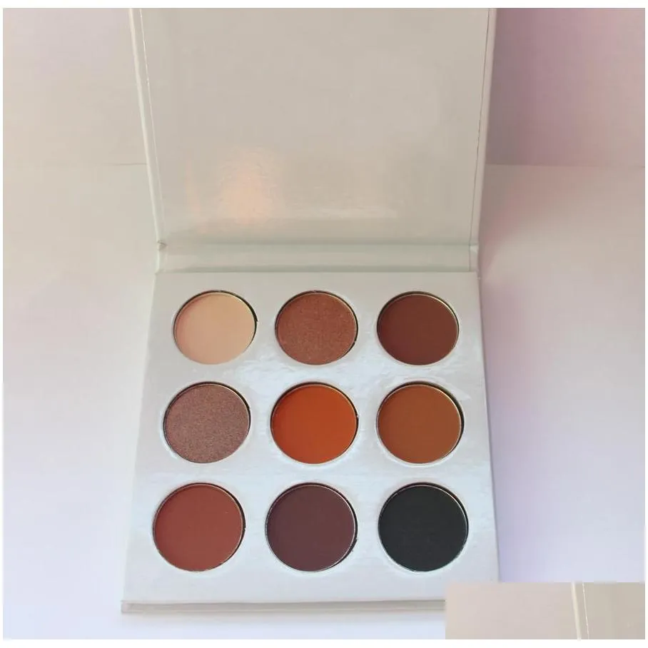 makeup 9 color bronze eyeshadow palette pressed powder palettes easy to wear brighten matte metallic shadow