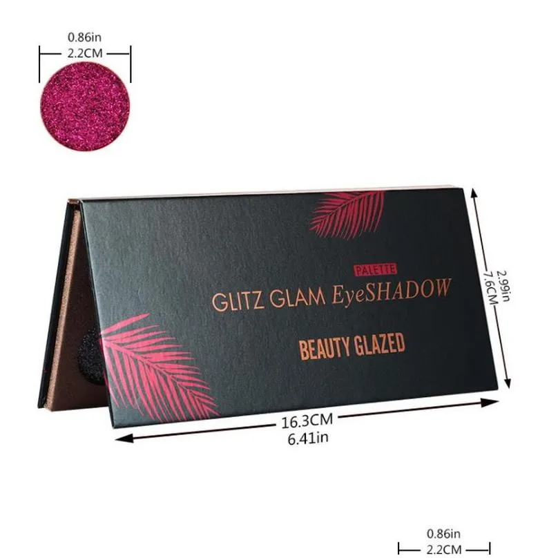 beauty glazed 10 color eye shadows palette eyeshadow glitter and matte comprehensive diamond sequined makeup