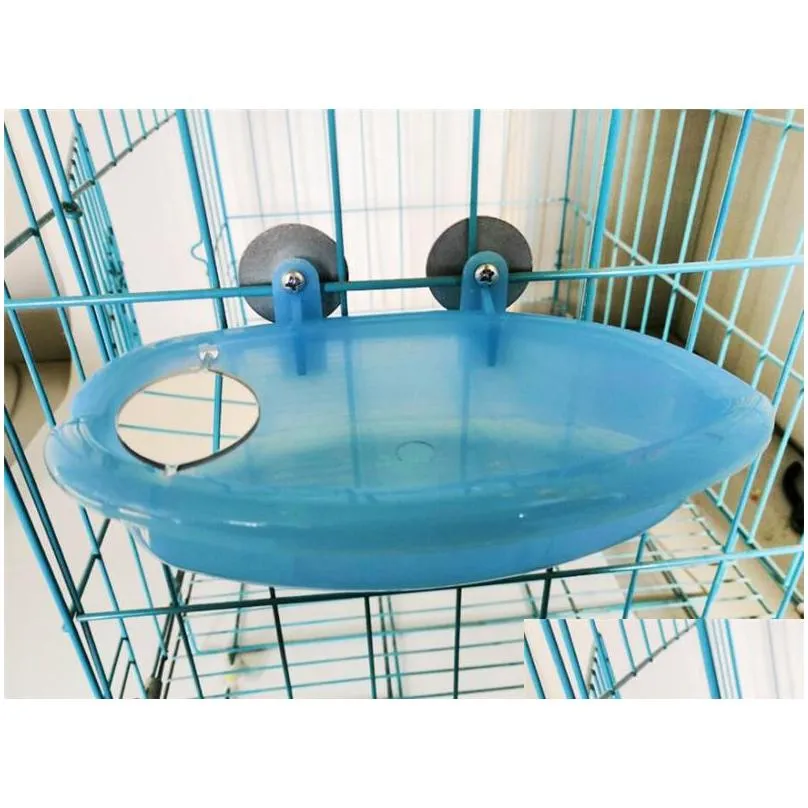 parrot bathtub with mirror pet cage mirror bath shower box bird cage pet small bird parrot cage bird toys