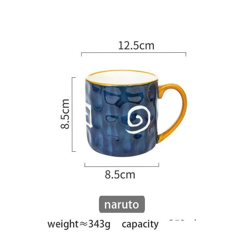 mugs 350ml japanese ceramic mug underglaze office home milk coffee cup bumpy surface handgrip microwave safe