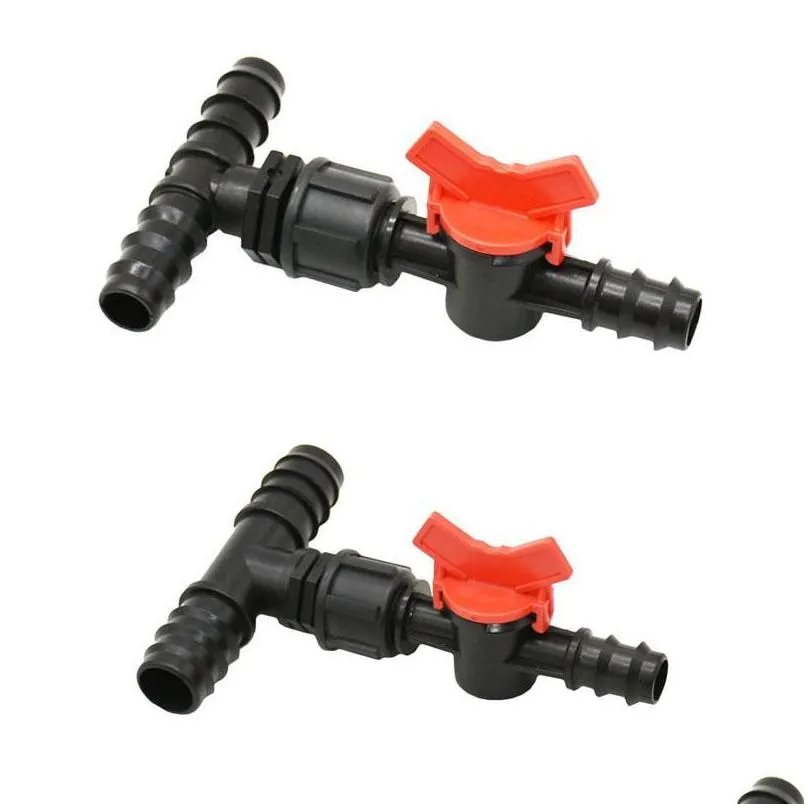 garden hose 25mm to 20mm 16mm tee barb water splitter with valve reducing 3 way connector 1pcs watering equipments