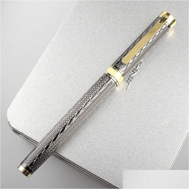 fountain pens 120 metallic gray pen 0.5 nib beautiful tree texture excellent writing business office