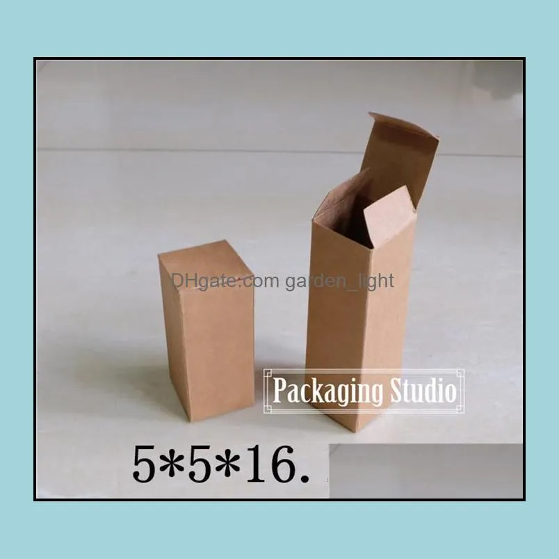  brown party gift cardboard box perfume bottle torch package kraft paper boxes 5x5x16.2cm