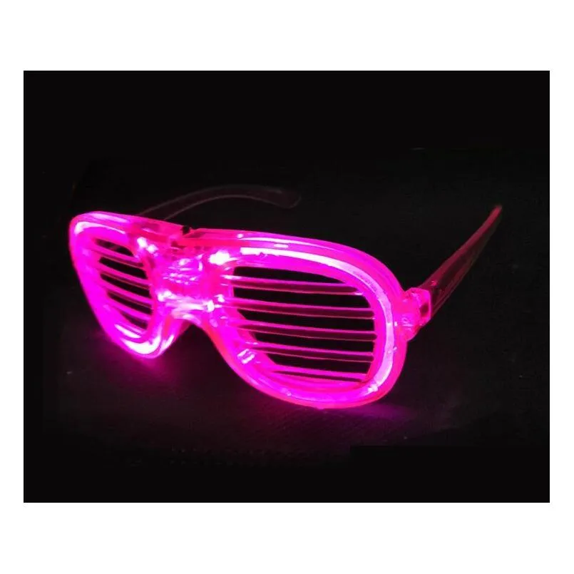 fashion shutters shape led flashing glasses light up kids toys christmas party supplies decoration glowing glasses gb639