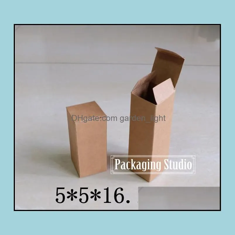  brown party gift cardboard box perfume bottle torch package kraft paper boxes 5x5x16.2cm