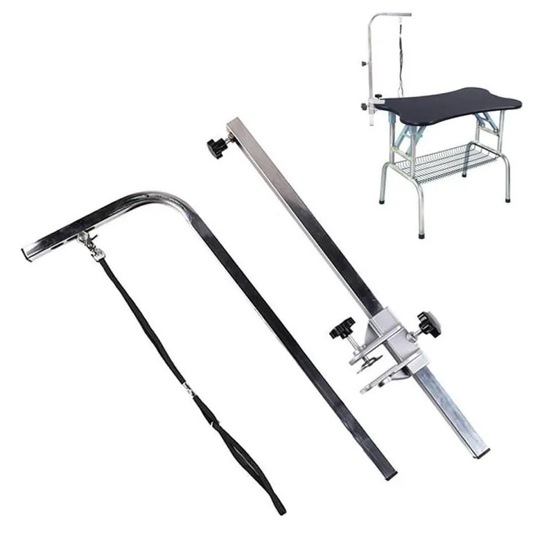 dog apparel 105cm pets grooming bracket with sling adjustable steel suspender table arm support cat holder for bath desk