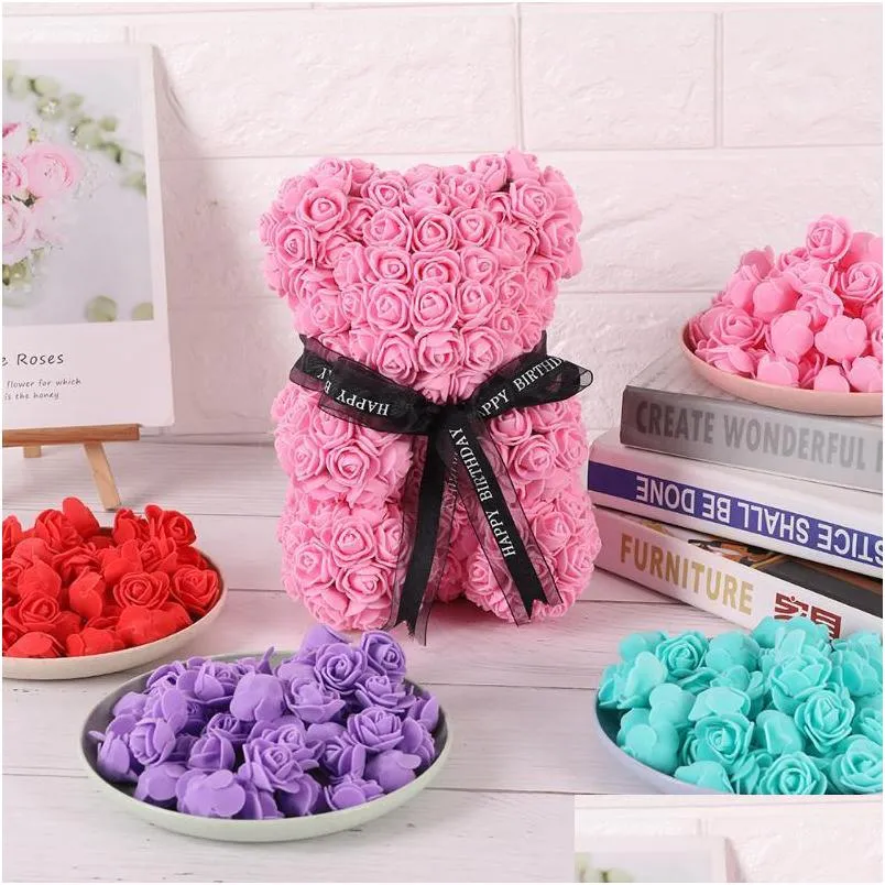 decorative flowers wreaths pe mini artificial for home wedding decoration accessories fake foma bears scrapbook diy wreath needlewo