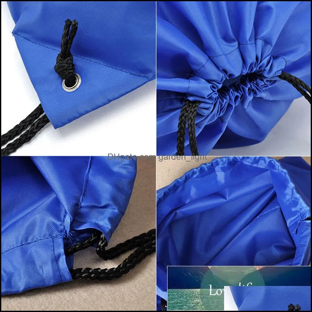 waterproof gym sport fitness bag foldable backpack drawstring shop pocket hiking camping beach swimming bag