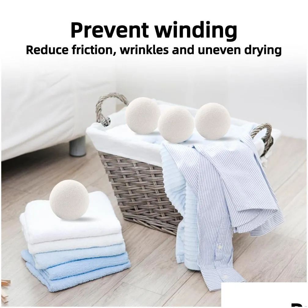 laundry products reusable wool dryer balls softener laundry home washing 4/5/6cm fleece dry kit ball useful washings machine