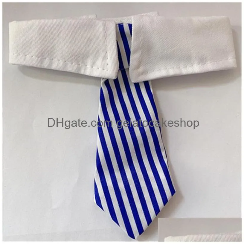 pet tie dog tie collar flower accessories decoration supplies pure color cat necktie 9 colors t500726