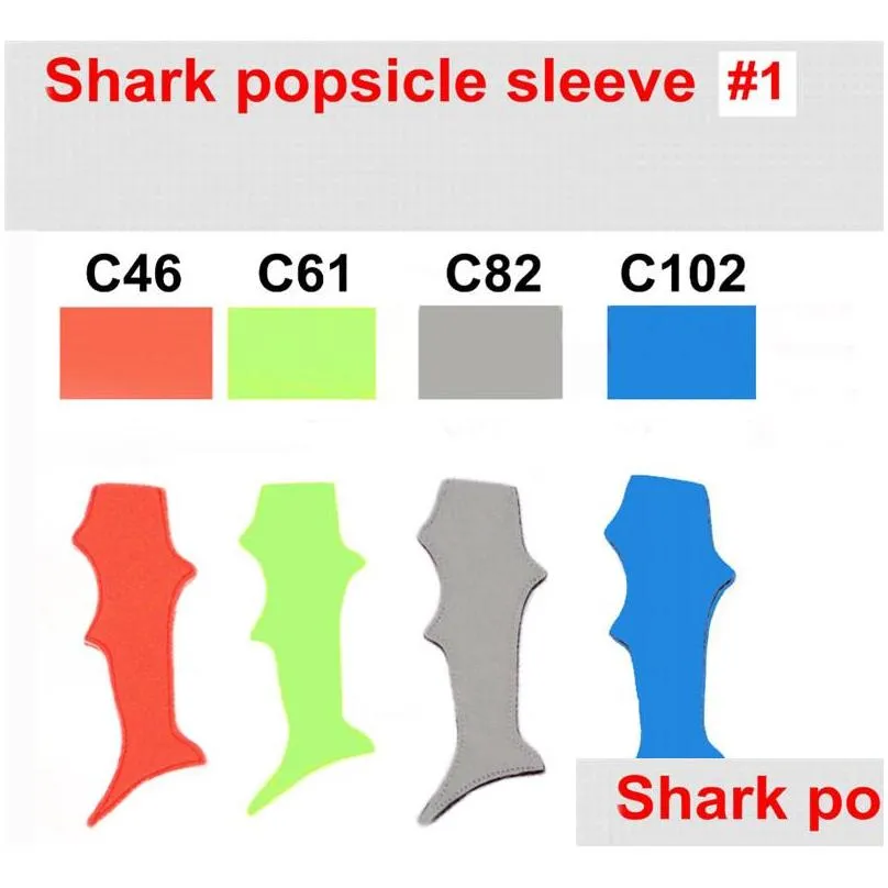  popsicle holders sleeve ice pack insulation child ze protection cover shark solid color ice sleeves 