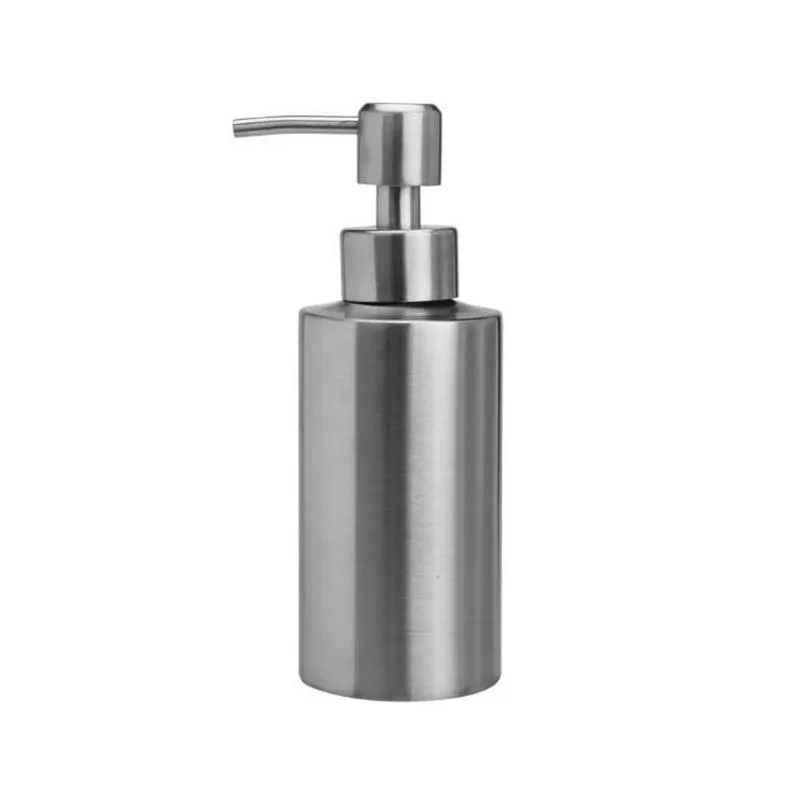 bathroom kitchen pump liquid soap dispenser hand sanitizer standing stainless steel shampoo container bedroom lotion bottle