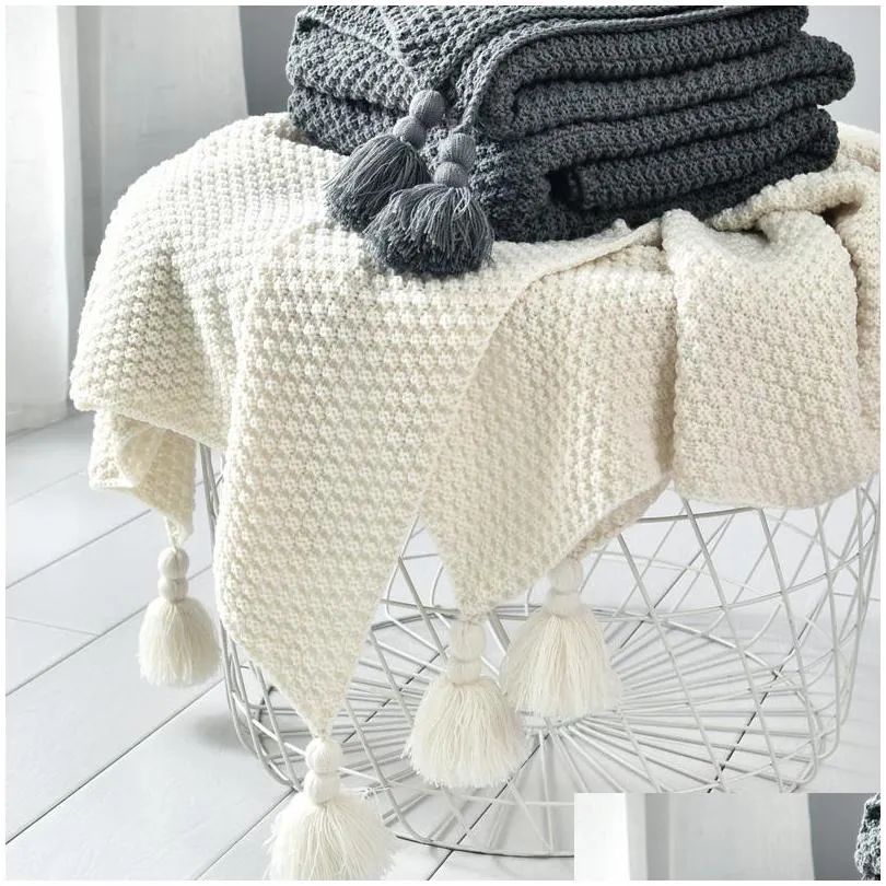 blankets nordic sofa blanket office nap shawl chunky knit leisure air conditioning for beds weighted vs