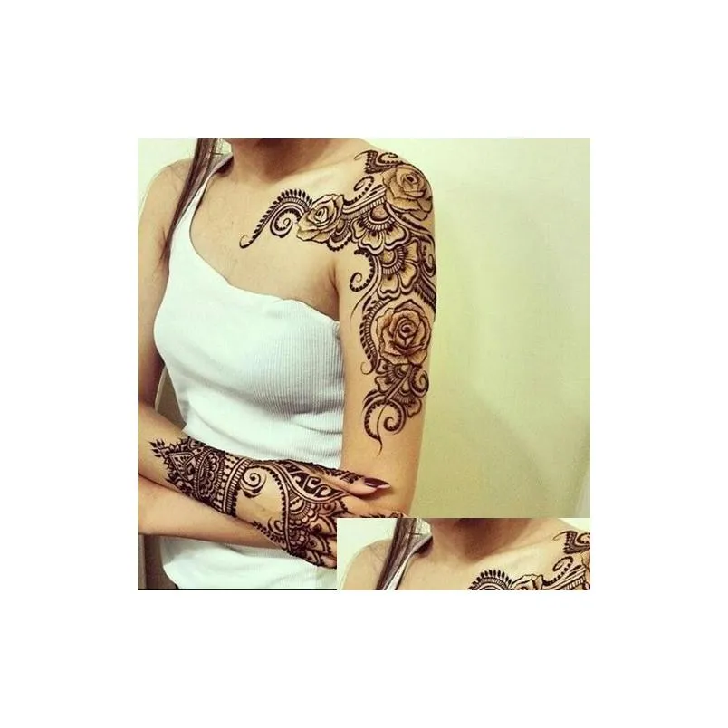 high quality henna tattoo paint for body art natural inaian tattoo henna paste for body drawing brown arabic tattoos