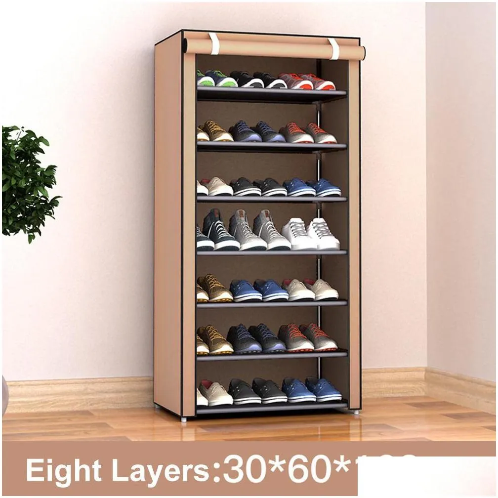 3/4/5/6/8 layers dustproof assemble shoes rack diy home furniture nonwoven storage shoe shelf hallway cabinet organizer holder