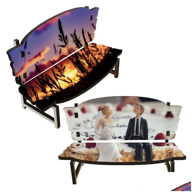 new sublimation mdf memorial benches blank wooden ornament heat transfer home accessories christmas toy supplies fy5421