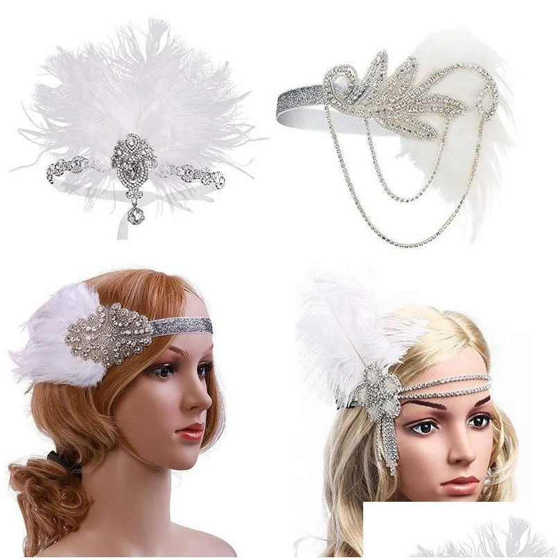 berets 1920s flapper headband roaring 20s accessories great gatsby party wedding headpiece hair accessories 221107